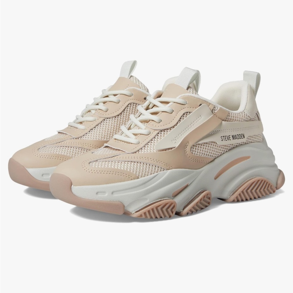 Steve Madden POSSESSION Women's Cream Sneakers